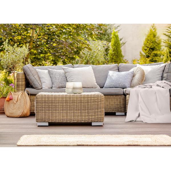 Wohndecke Waffeldecke - Baumwolle - Perlweiß