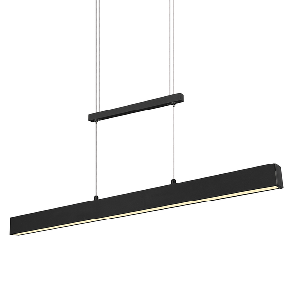 LED-Pendelleuchte Paros - Eisen - 1-flammig - Schwarz
