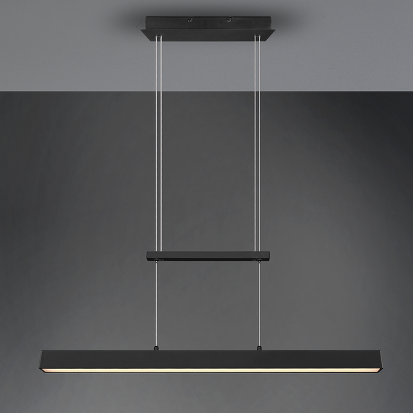 LED-Pendelleuchte Paros - Eisen - 1-flammig - Schwarz