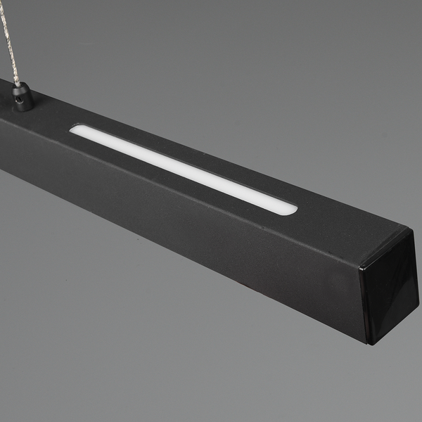 LED-Pendelleuchte Paros - Eisen - 1-flammig - Schwarz