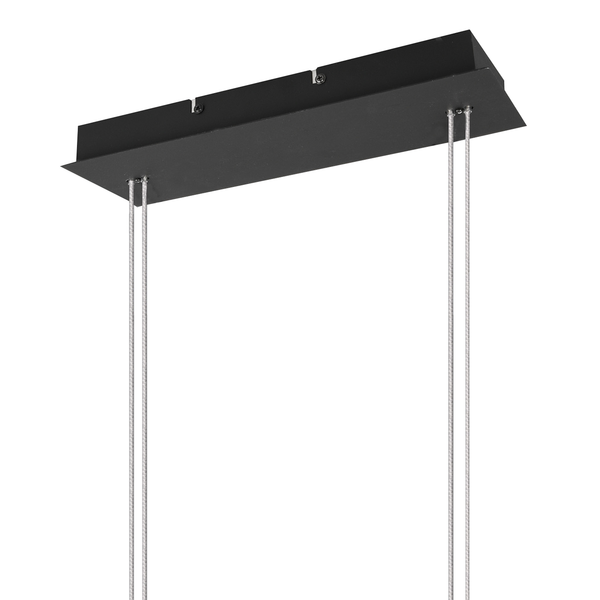 LED-Pendelleuchte Paros - Eisen - 1-flammig - Schwarz