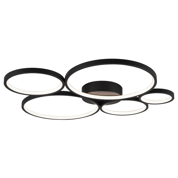 LED-Deckenleuchte Rondo - Kunststoff / Eisen - 1-flammig - Schwarz