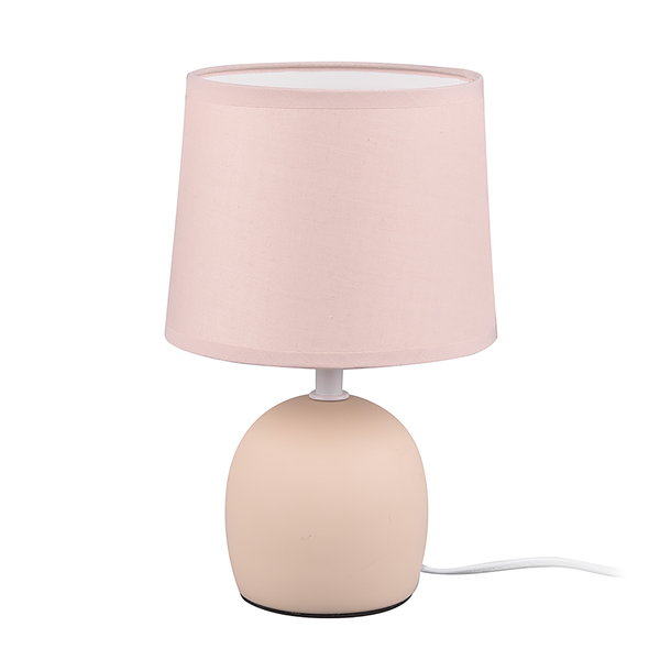 Tischleuchte Malu - Mischgewebe / Keramik - 1-flammig - Beige
