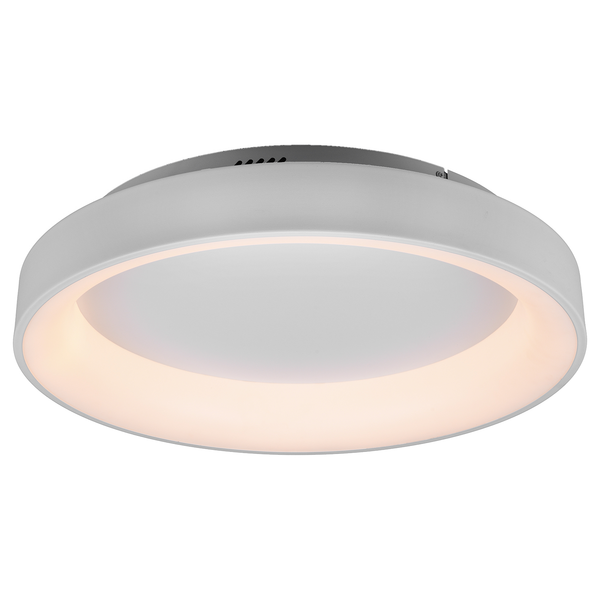 LED-Deckenleuchte Girona - Polyacryl / Eisen - 1-flammig - Weiß - Durchmesser: 60 cm