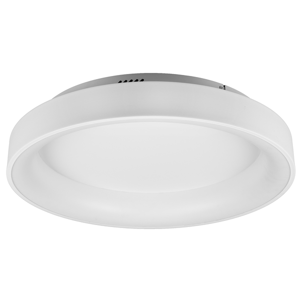 LED-Deckenleuchte Girona - Polyacryl / Eisen - 1-flammig - Weiß - Durchmesser: 60 cm