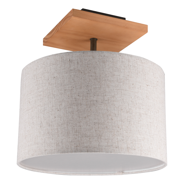 Deckenleuchte Elmau - Mischgewebe / Pinie massiv - 1-flammig