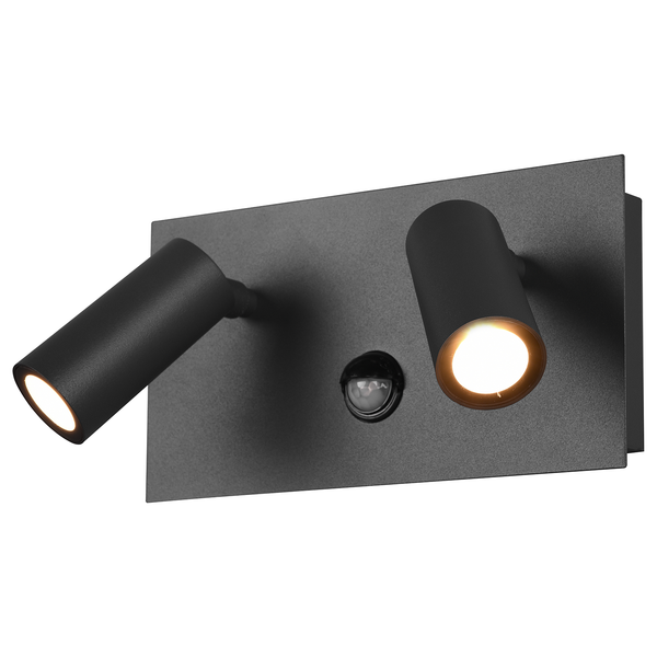 LED-Wandleuchte Tunga IV - Aluminium - 2-flammig - Schwarz