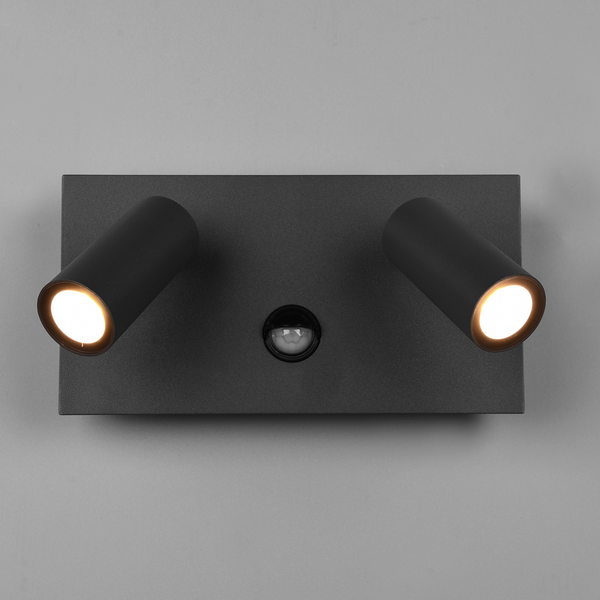 LED-Wandleuchte Tunga IV - Aluminium - 2-flammig - Schwarz