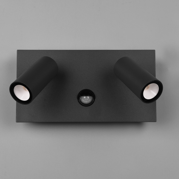 LED-Wandleuchte Tunga IV - Aluminium - 2-flammig - Schwarz