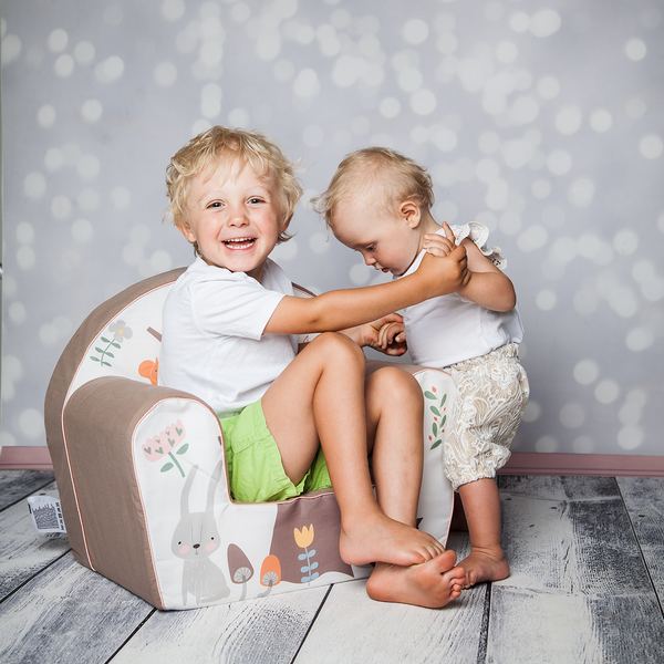 Kindersessel Forest - Braun - Baumwollstoff - 34 x 42 x 51 cm