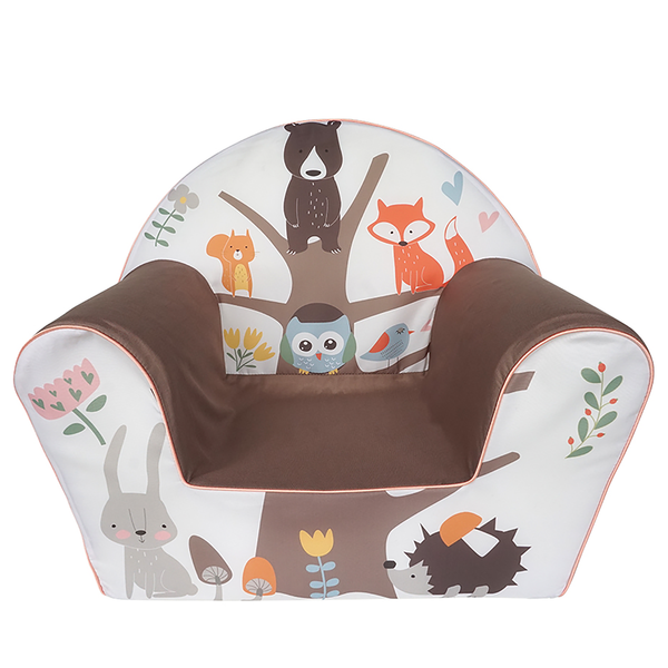 Kindersessel Forest - Braun - Baumwollstoff - 34 x 42 x 51 cm