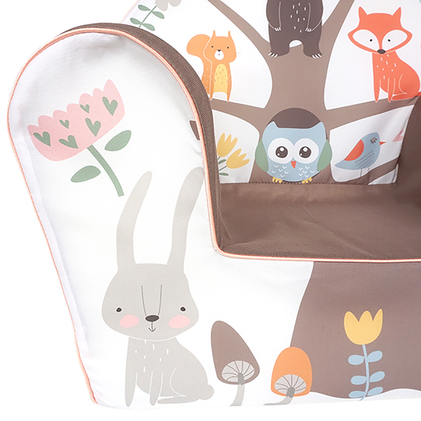 Kindersessel Forest - Braun - Baumwollstoff - 34 x 42 x 51 cm