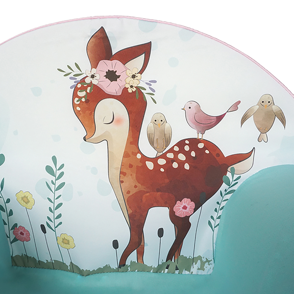Kindersessel Fawn - Multicolor - Baumwollstoff - 34 x 42 x 51 cm