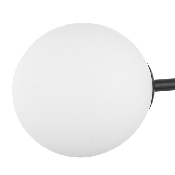 Deckenleuchte KJUL 3-flammig - Metall Schwarz / Opalglas Weiß