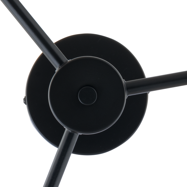 Deckenleuchte KJUL 3-flammig - Metall Schwarz / Opalglas Weiß