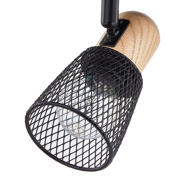 Deckenleuchte Tolne I - Eisen / Kiefer massiv - Flammenanzahl: 4