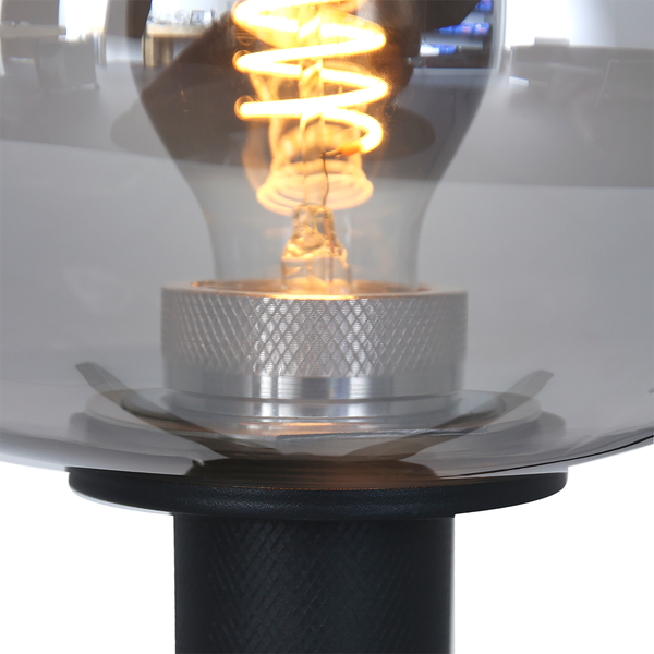 Tischleuchte Reflexion Typ A - Rauchglas / Eisen - 1-flammig