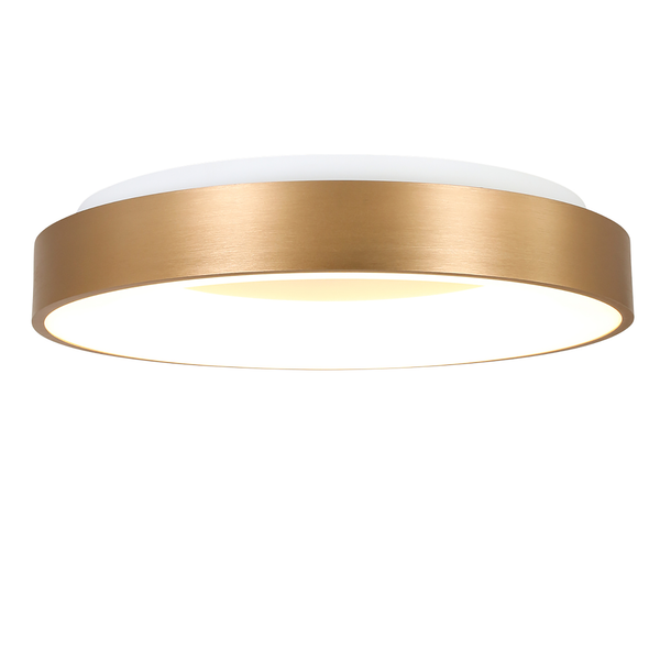 LED-Deckenleuchte Ringlede - Aluminium - Gold - Durchmesser: 48 cm