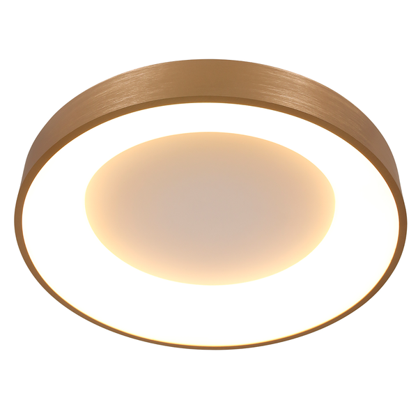 LED-Deckenleuchte Ringlede - Aluminium - Gold - Durchmesser: 48 cm