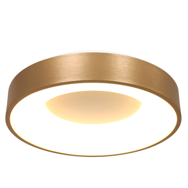 LED-Deckenleuchte Ringlede - Aluminium - Gold - Durchmesser: 48 cm