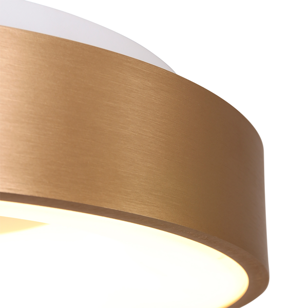 LED-Deckenleuchte Ringlede - Aluminium - Gold - Durchmesser: 48 cm