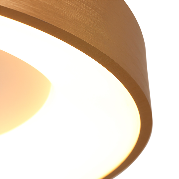 LED-Deckenleuchte Ringlede - Aluminium - Gold - Durchmesser: 48 cm