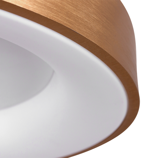 LED-Deckenleuchte Ringlede - Aluminium - Gold - Durchmesser: 48 cm