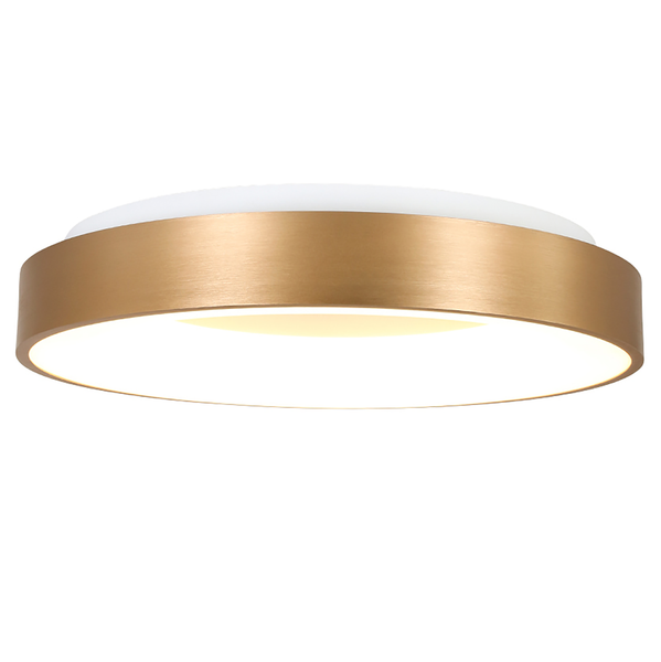 LED-Deckenleuchte Ringlede - Aluminium - Gold - Durchmesser: 38 cm