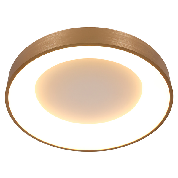 LED-Deckenleuchte Ringlede - Aluminium - Gold - Durchmesser: 38 cm