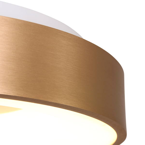 LED-Deckenleuchte Ringlede - Aluminium - Gold - Durchmesser: 38 cm