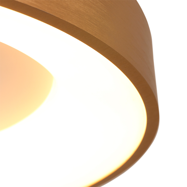 LED-Deckenleuchte Ringlede - Aluminium - Gold - Durchmesser: 38 cm
