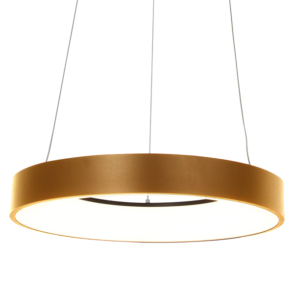 LED-Pendelleuchte Ringlede - Aluminium - 1-flammig - Kupfer - Durchmesser: 48 cm