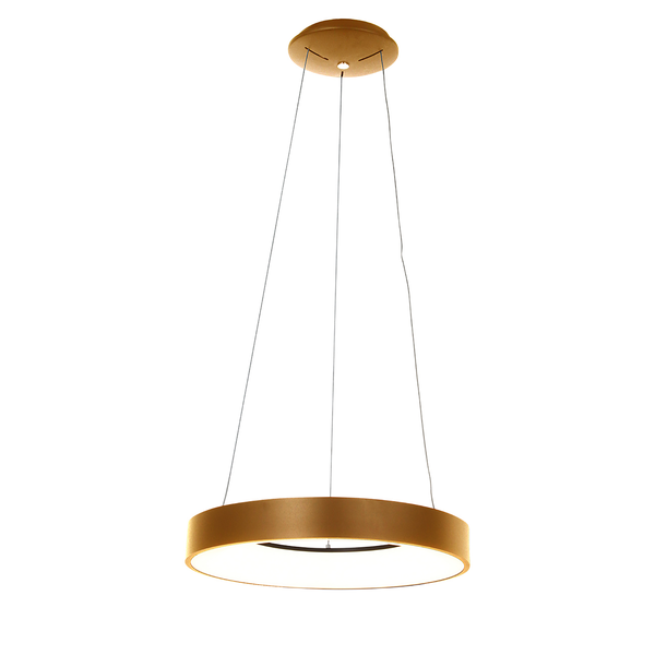 LED-Pendelleuchte Ringlede - Aluminium - 1-flammig - Kupfer - Durchmesser: 48 cm
