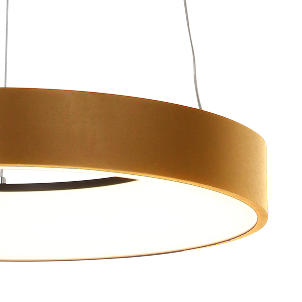 LED-Pendelleuchte Ringlede - Aluminium - 1-flammig - Kupfer - Durchmesser: 48 cm