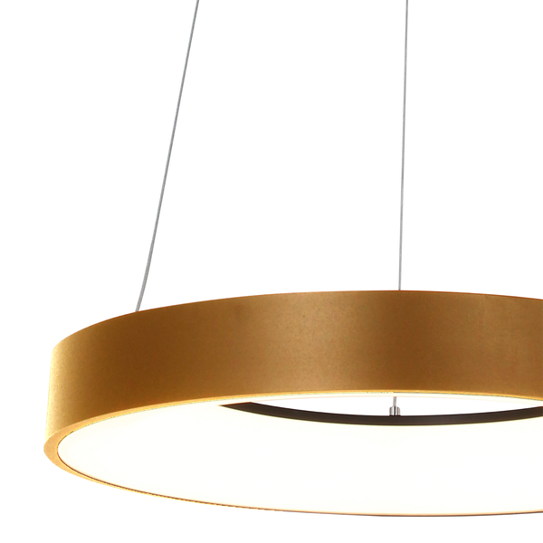 LED-Pendelleuchte Ringlede - Aluminium - 1-flammig - Kupfer - Durchmesser: 48 cm