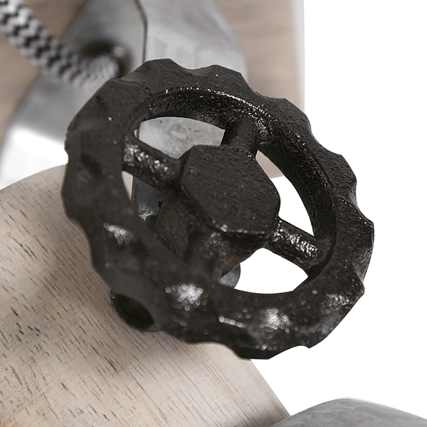 Deckenleuchte Gearwood V - Eisen / Eiche teilmassiv - 4-flammig