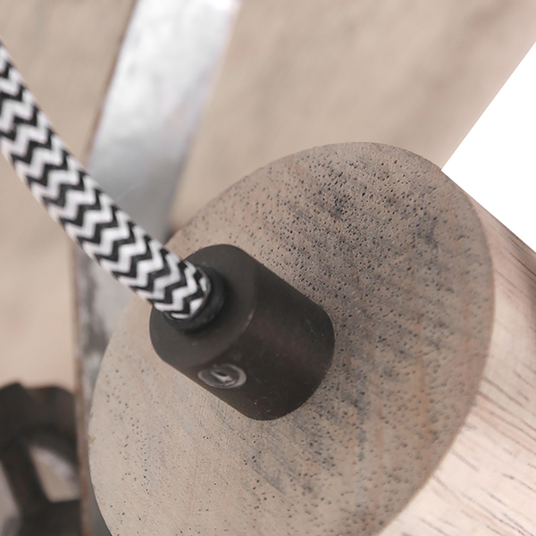 Deckenleuchte Gearwood V - Eisen / Eiche teilmassiv - 4-flammig