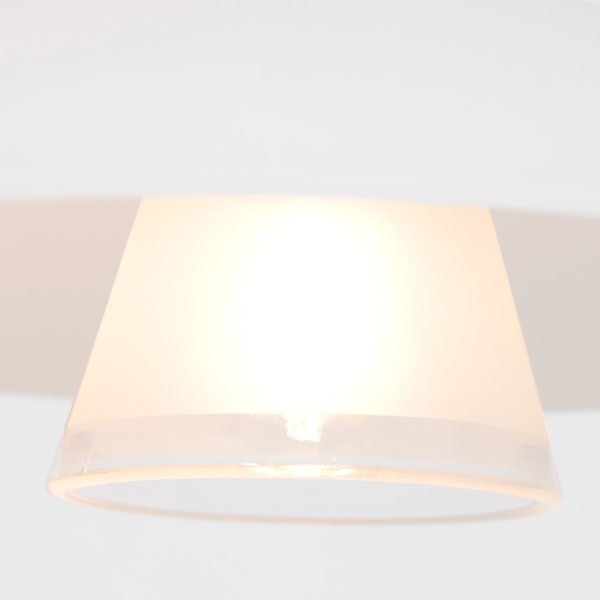 LED-Pendelleuchte Tallerken IV - Milchglas / Eisen - 1-flammig