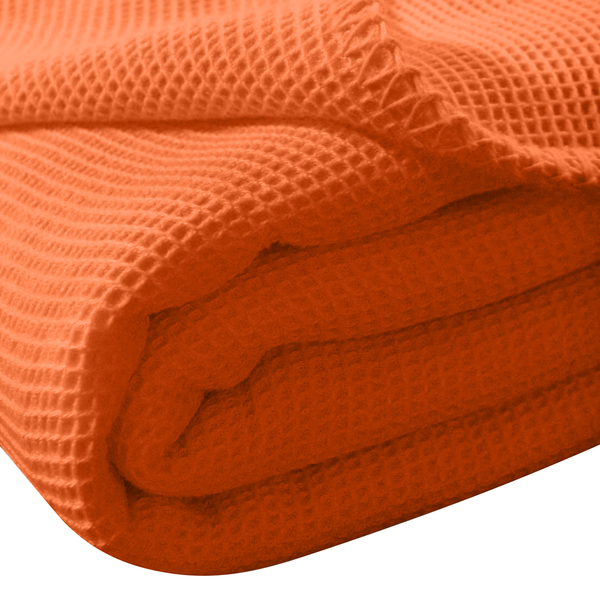 Tagesdecke La Diva Maison - Waffelpique - Orange - 220 x 240 cm