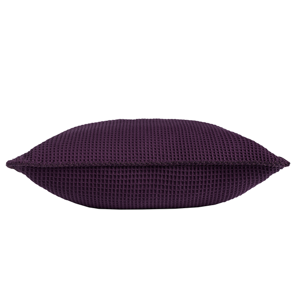 Kissenbezug La Diva Maison - Waffelpique - Brombeere - 50 x 50 cm