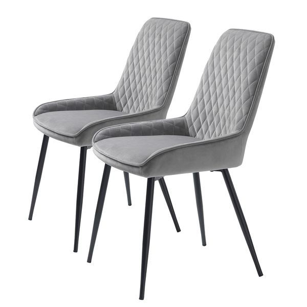 Esszimmerstuhl Dela (2er-Set) - Grau
