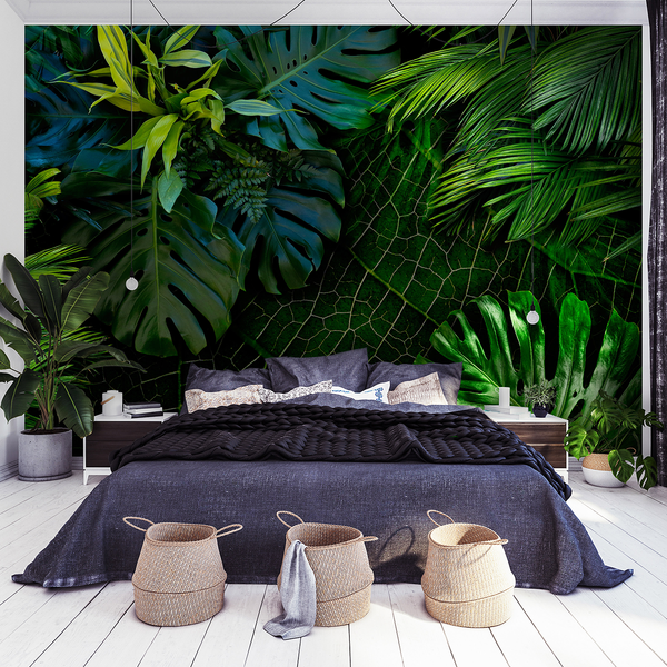 Vliestapete Darl Jungle Grüne Blätter - Vlies - Grün - 400 x 280 cm