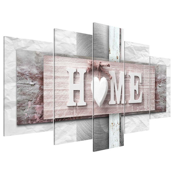Wandbild Home: Eclecticism - Leinwand - Mehrfarbig - 100 x 50 cm