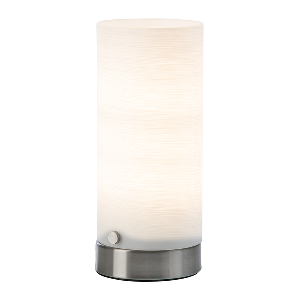 LED-Tischleuchte Maik - Milchglas / Nickel - 1-flammig