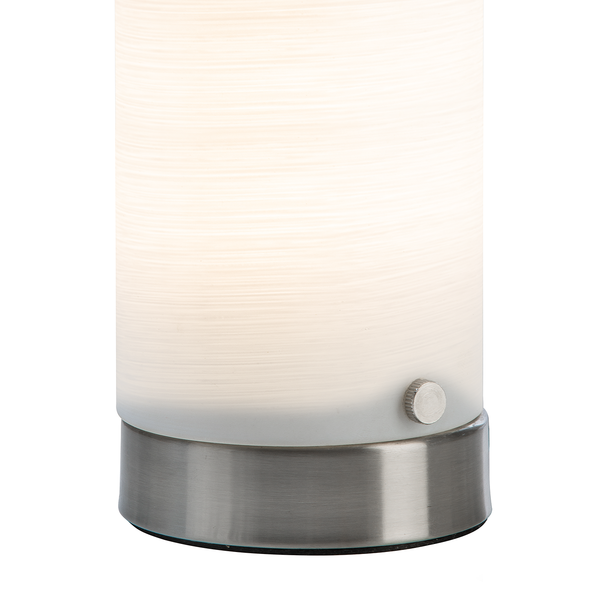 LED-Tischleuchte Maik - Milchglas / Nickel - 1-flammig