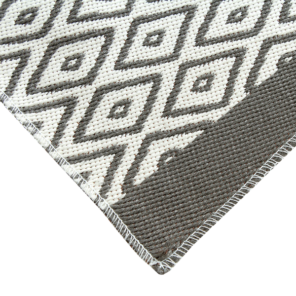 In-/Outdoorteppich Loki - Kunstfaser - Elfenbein / Grau - 80 x 150 cm