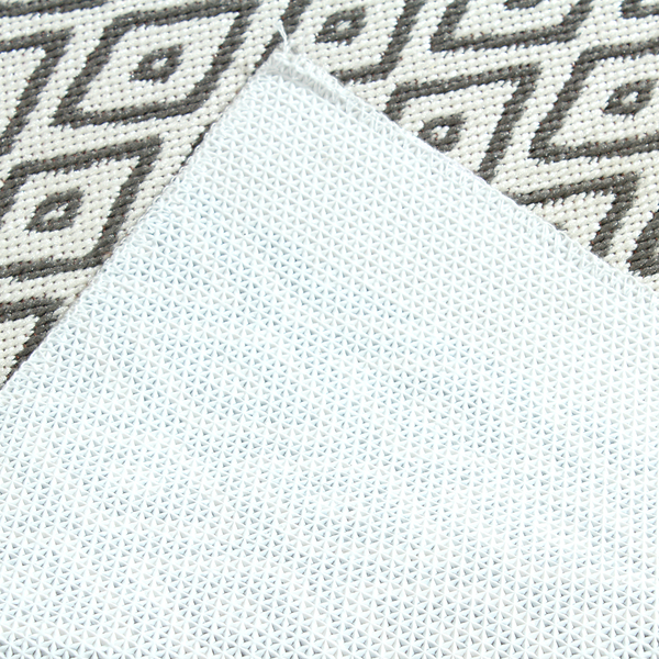 In-/Outdoorteppich Loki - Kunstfaser - Elfenbein / Grau - 80 x 150 cm