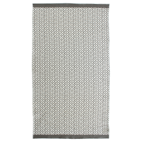 In-/Outdoorteppich Loki - Kunstfaser - Elfenbein / Grau - 80 x 150 cm