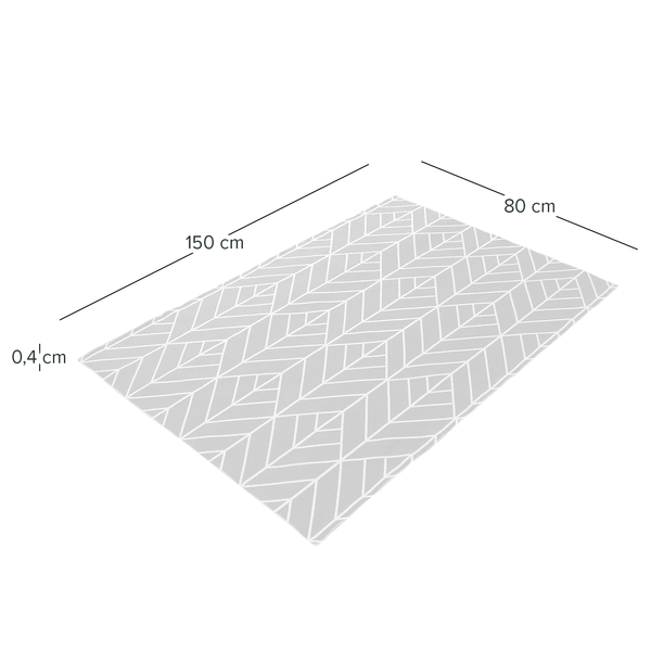 In-/Outdoorteppich M2K - Kunstfaser - Elfenbein / Grau - 80 x 150 cm