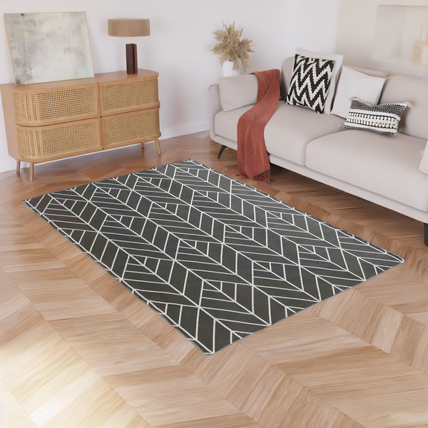 In-/Outdoorteppich M2K - Kunstfaser - Elfenbein / Grau - 80 x 150 cm